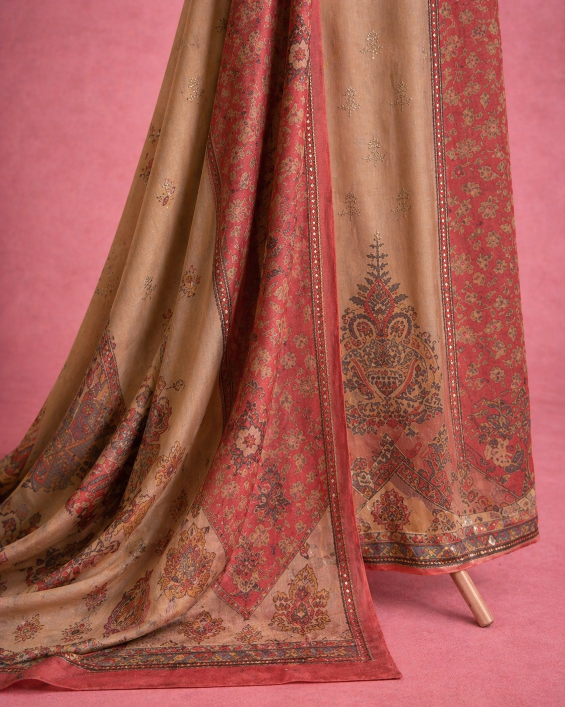 BLUSH BEIGE UNSTICHED SUIT SET