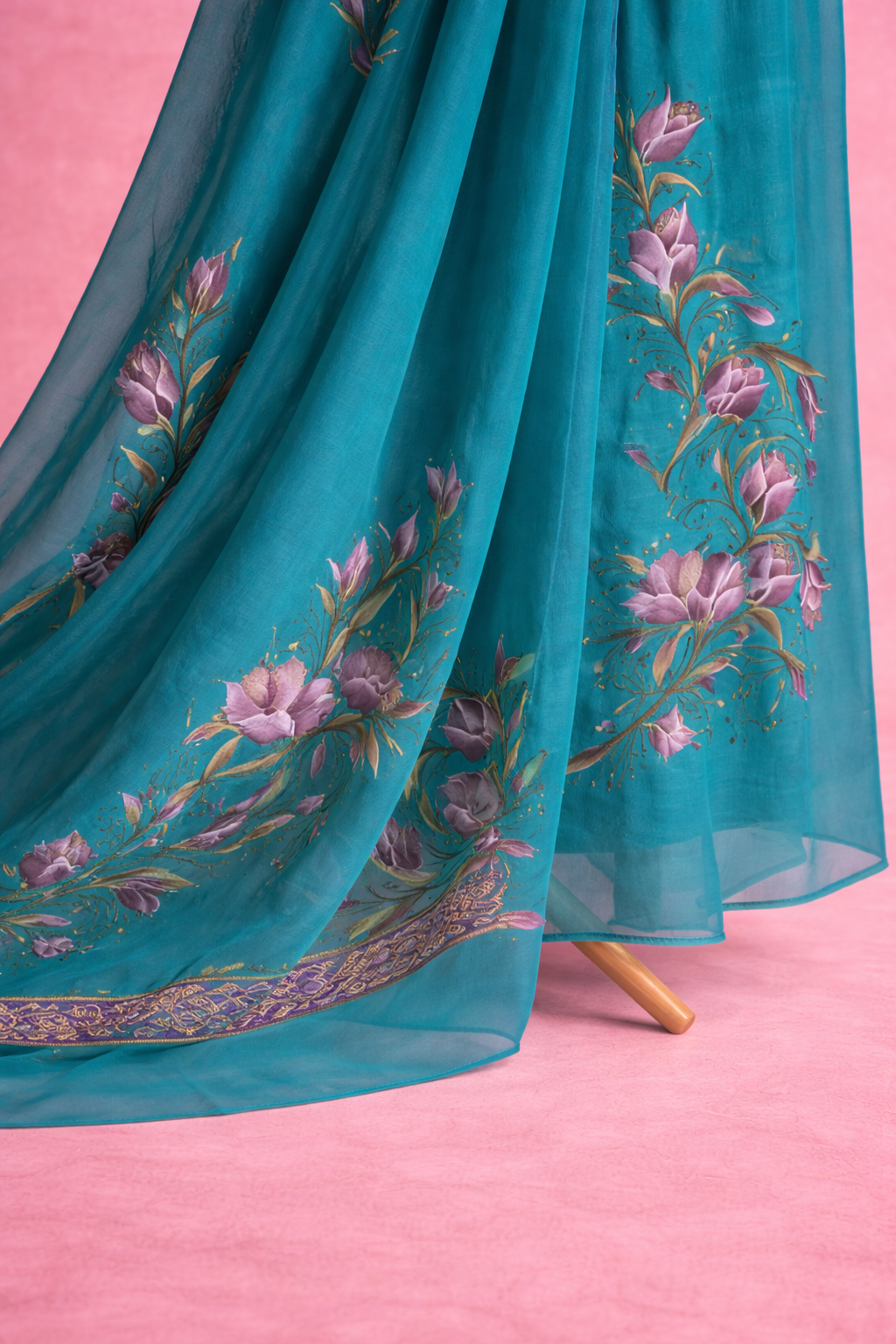 TURUOISE GREEN UNSTICHED SUIT SET