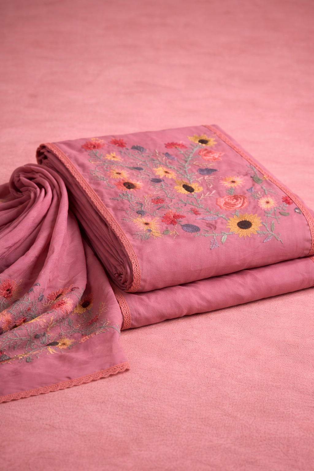 MAJENTA UNSTICHED SUIT SET