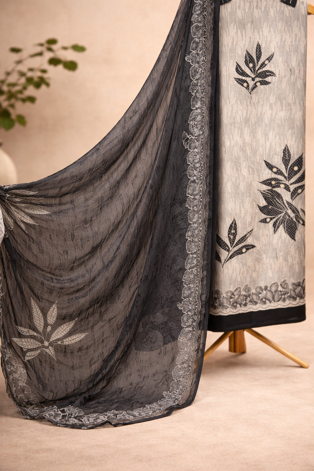 BLACK & WHITE UNSTICHED SUITS